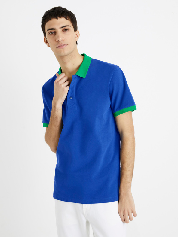 Celio Decabestan Polo T-Shirt Blau