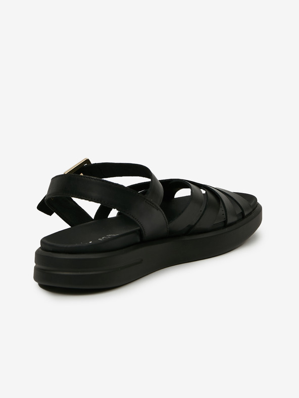 Geox Schwarze Damen Ledersandalen Geox