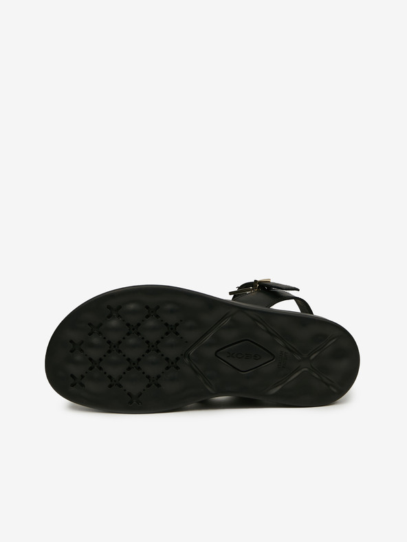 Geox Schwarze Damen Ledersandalen Geox