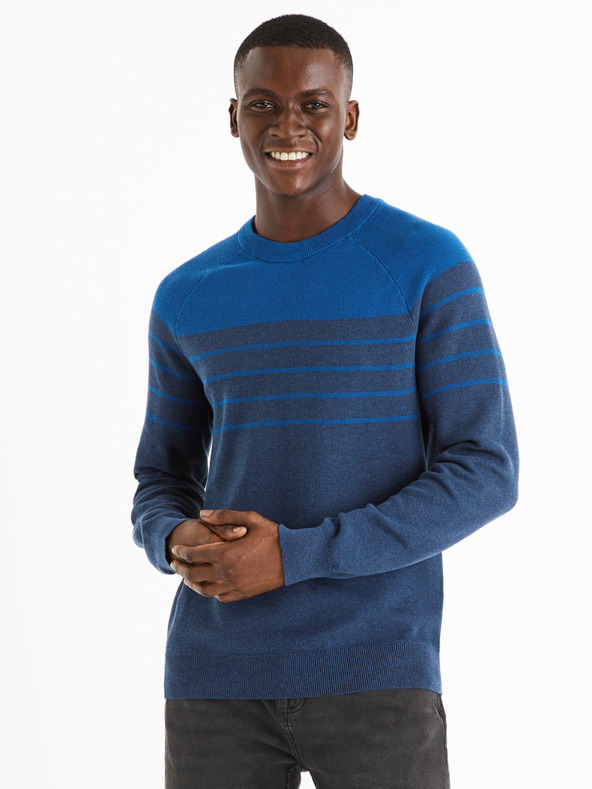 Celio Depicray Pullover Blau