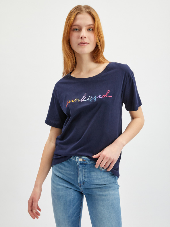 Orsay Dunkelblaues Damen-T-Shirt ORSAY