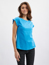 Orsay Blaues Damenshirt mit Rüsche ORSAY