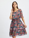 Orsay Rot-schwarzes Damen-Blumenkleid ORSAY