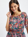 Orsay Rot-schwarzes Damen-Blumenkleid ORSAY