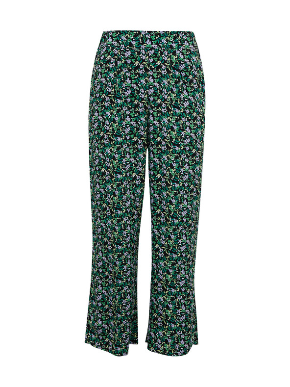 Orsay Schwarz-grüne Damenhose mit Blumenmuster ORSAY