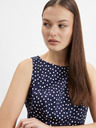Orsay Dunkelblau gepunktetes Damenkleid von ORSAY