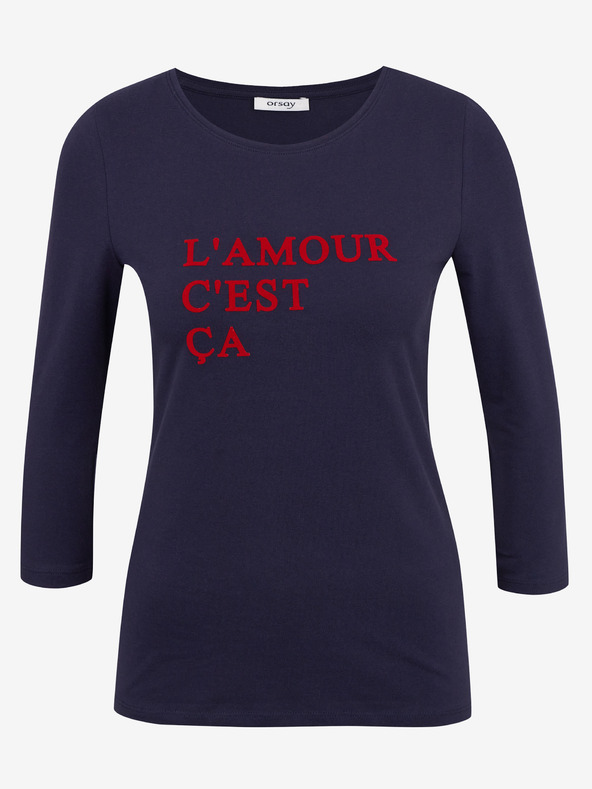 Orsay Dunkelblaues Damen-T-Shirt ORSAY