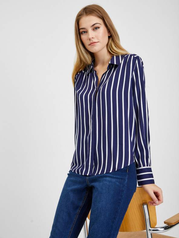 Orsay Weiß-blaue gestreifte Bluse ORSAY für Damen