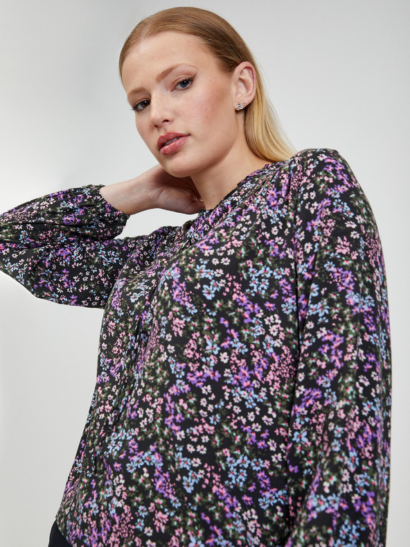 Orsay Schwarze geblümte Bluse ORSAY
