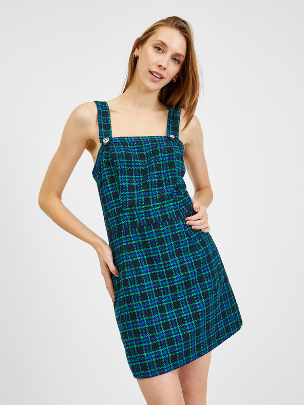 Orsay Dunkelblau kariertes Kleid für Damen ORSAY