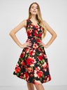 Orsay Rot-schwarzes Damen-Blumenkleid ORSAY