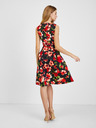Orsay Rot-schwarzes Damen-Blumenkleid ORSAY