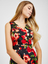 Orsay Rot-schwarzes Damen-Blumenkleid ORSAY