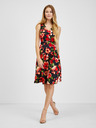 Orsay Rot-schwarzes Damen-Blumenkleid ORSAY