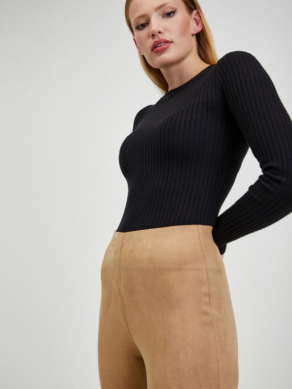 Orsay Hellbraune Damenhose Wildleder ORSAY