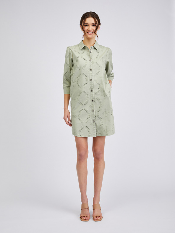 Orsay Hellgrünes Damen-Denim-Kleid ORSAY