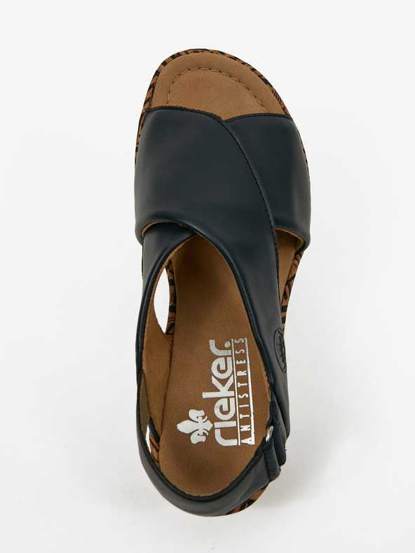 Rieker Dunkelblaue Damen-Keilsandalen Rieker