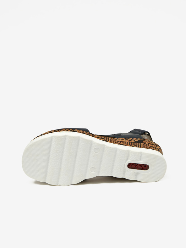 Rieker Dunkelblaue Damen-Keilsandalen Rieker