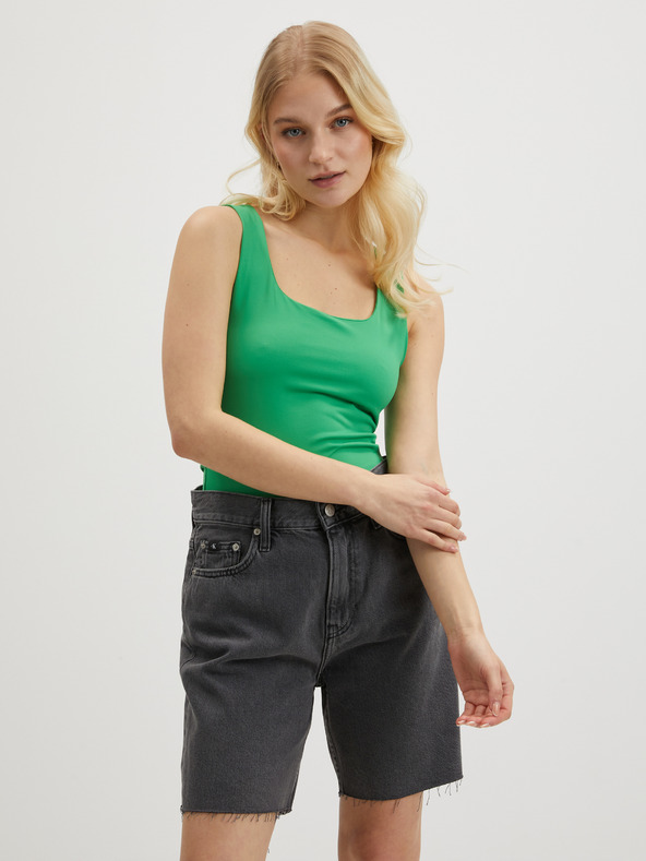 ONLY Grünes Basic-Tank-Top für Damen ONLY Ea