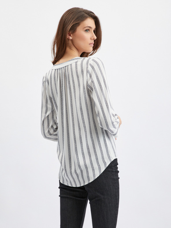 Orsay Grau und weiß gestreifte Damenbluse ORSAY