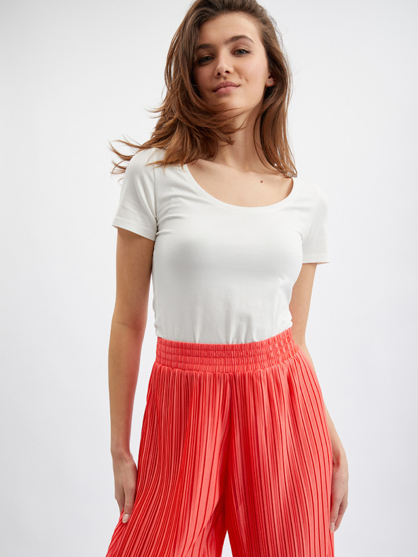 Orsay Rote Damen-Hose mit weitem Bein ORSAY