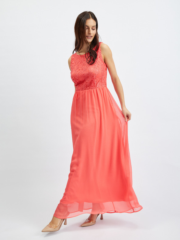 Orsay Rosa Damen-Spitzen-Maxikleid ORSAY