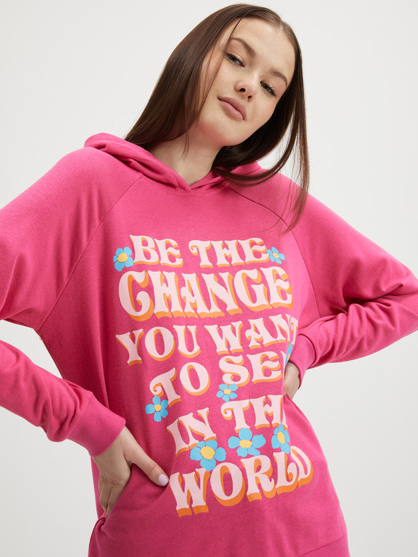 Noisy May Dunkelrosa Damen-Kapuzenpullover Noisy May Milly