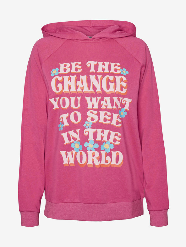 Noisy May Dunkelrosa Damen-Kapuzenpullover Noisy May Milly