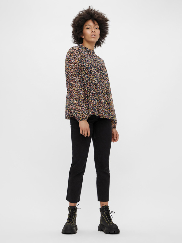 Pieces Schwarze, gerade geschnittene Jeans Pieces Luna