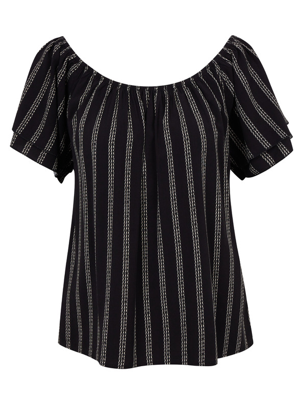 Orsay Schwarze gestreifte Damenbluse ORSAY