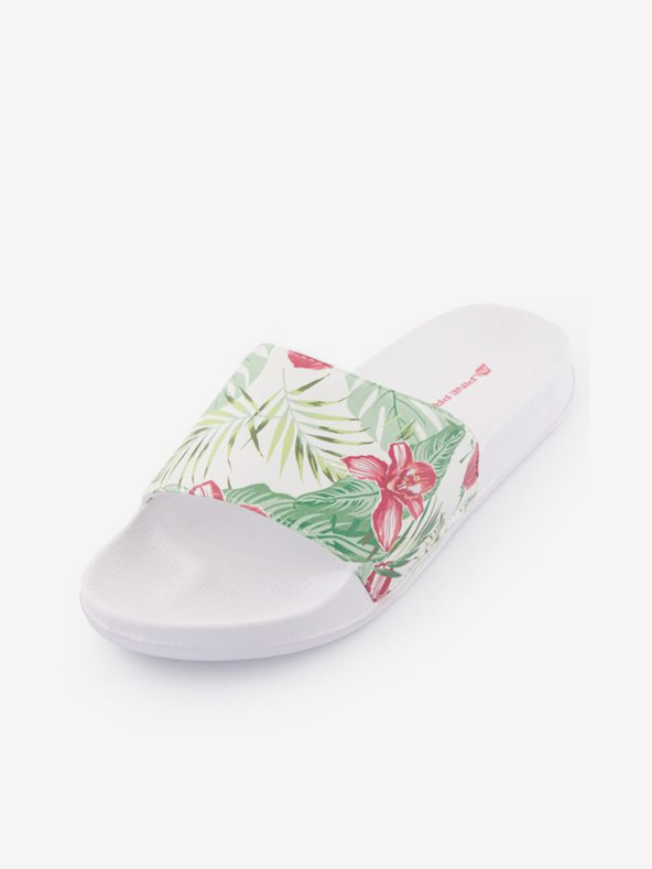 ALPINE PRO Weiße gemusterte Damen-Slipper ALPINE PRO Barletta