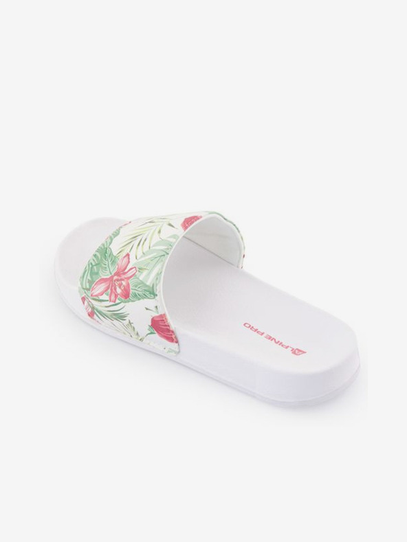 ALPINE PRO Weiße gemusterte Damen-Slipper ALPINE PRO Barletta