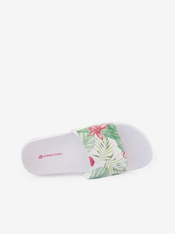 ALPINE PRO Weiße gemusterte Damen-Slipper ALPINE PRO Barletta