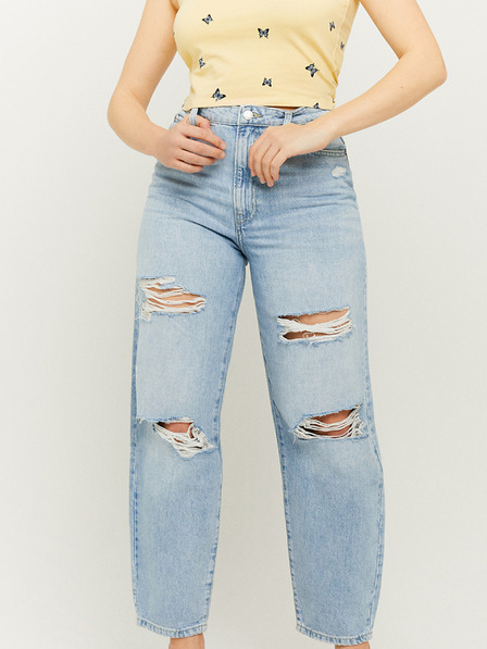 TALLY WEiJL Hellblaue, gerade geschnittene Jeans mit Ripp-Effekt TALLY WEiJL