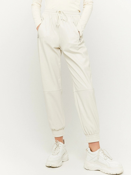 TALLY WEiJL Cremefarbene Lederhose TALLY WEiJL