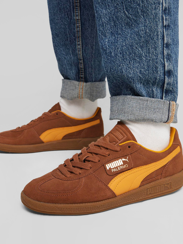 Puma Braune Herren-Sneaker aus Wildleder Puma Palermo