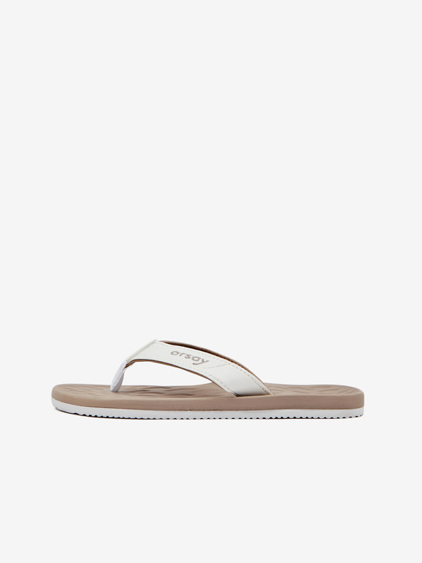 Orsay Weiße und beige Damen-Flip-Flops ORSAY