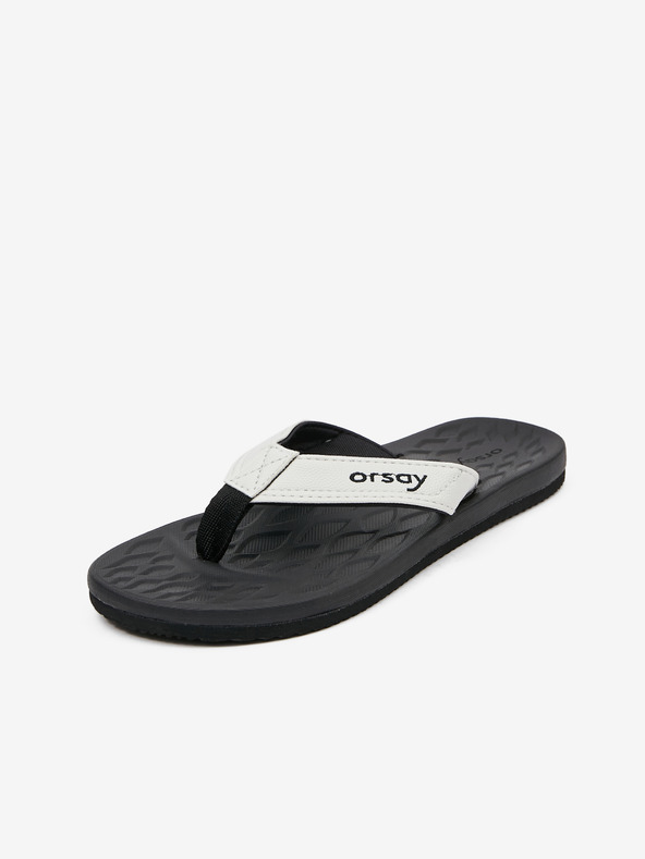 Orsay Weiße und schwarze Damen-Flip-Flops ORSAY