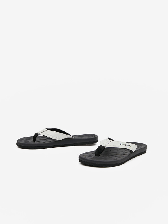 Orsay Weiße und schwarze Damen-Flip-Flops ORSAY