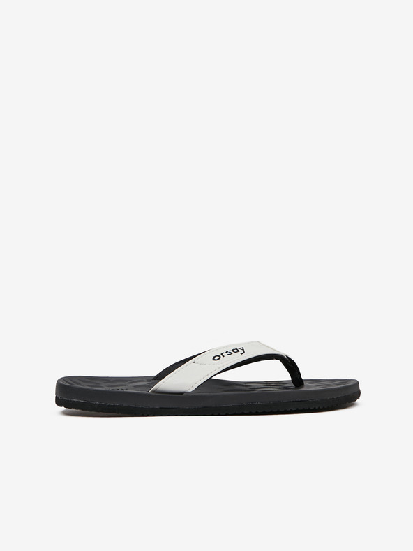 Orsay Weiße und schwarze Damen-Flip-Flops ORSAY