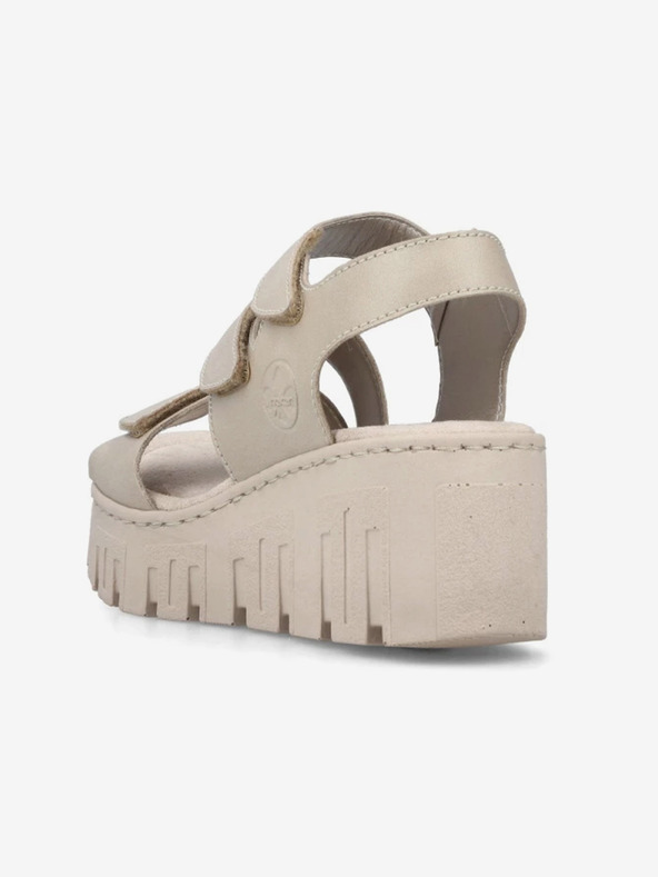 Rieker Beige Damen-Keilsandaletten Rieker