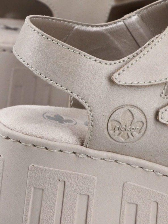 Rieker Beige Damen-Keilsandaletten Rieker