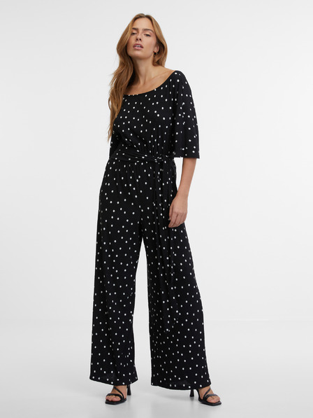 Orsay Schwarzer Damen-Polka-Dot-Overall ORSAY