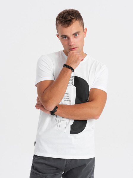 Ombre Clothing Weißes Herren T-Shirt Ombre Kleidung
