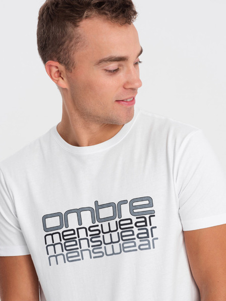 Ombre Clothing Weißes Herren T-Shirt Ombre Kleidung