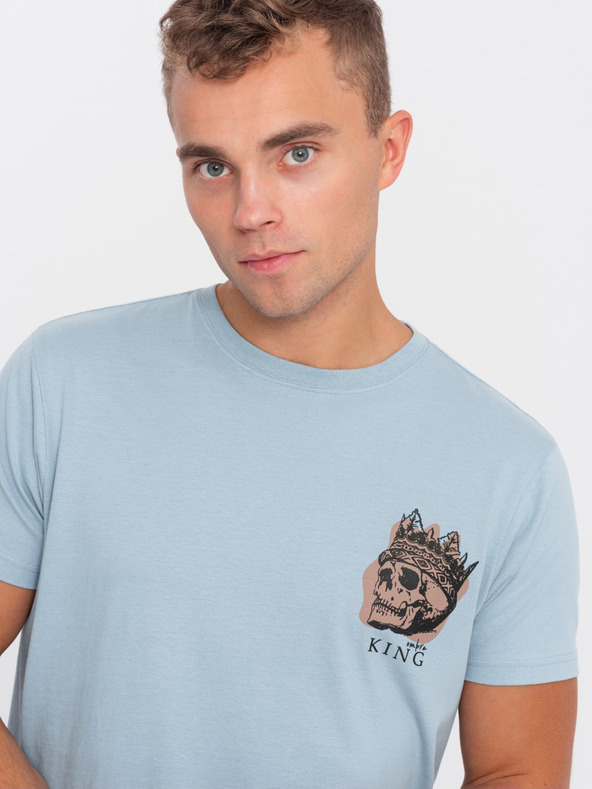 Ombre Clothing Hellblaues Herren T-Shirt Ombre Kleidung