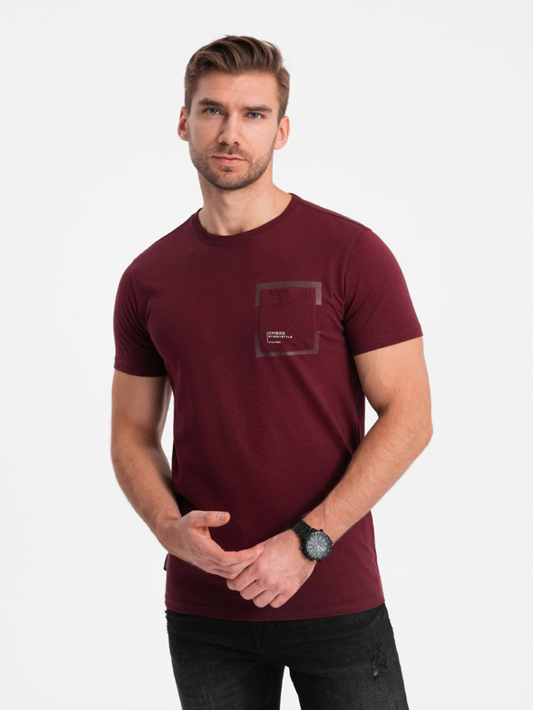 Ombre Clothing Burgunderrotes Herrenhemd Ombre Kleidung