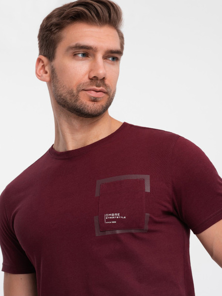 Ombre Clothing Burgunderrotes Herrenhemd Ombre Kleidung