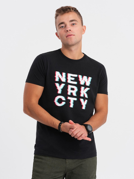 Ombre Clothing Schwarzes Herren-T-Shirt Ombre Clothing
