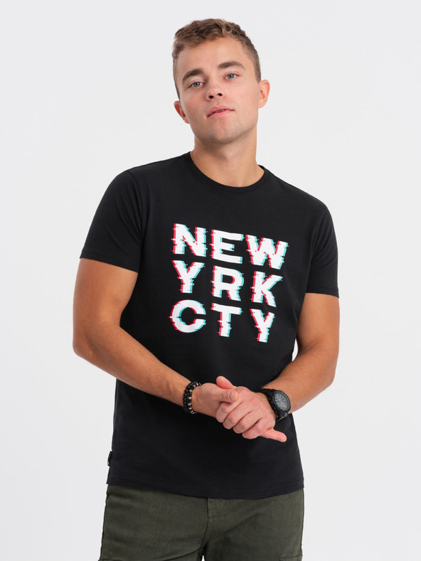 Ombre Clothing Schwarzes Herren-T-Shirt Ombre Clothing